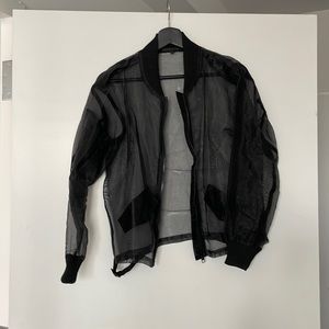 Sheer organza bomber